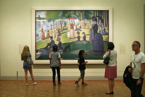 Ariana Grande and Jonathan Bailey made a secret stop Tuesday at the Art Institute of Chicago