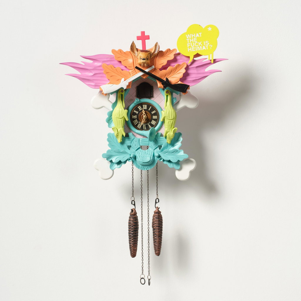 Dirty Bambi (What the Fuck is Heimat) by Stefan Strumbel sold for $10,600. Image courtesy of Van Ham Kunstauktionen