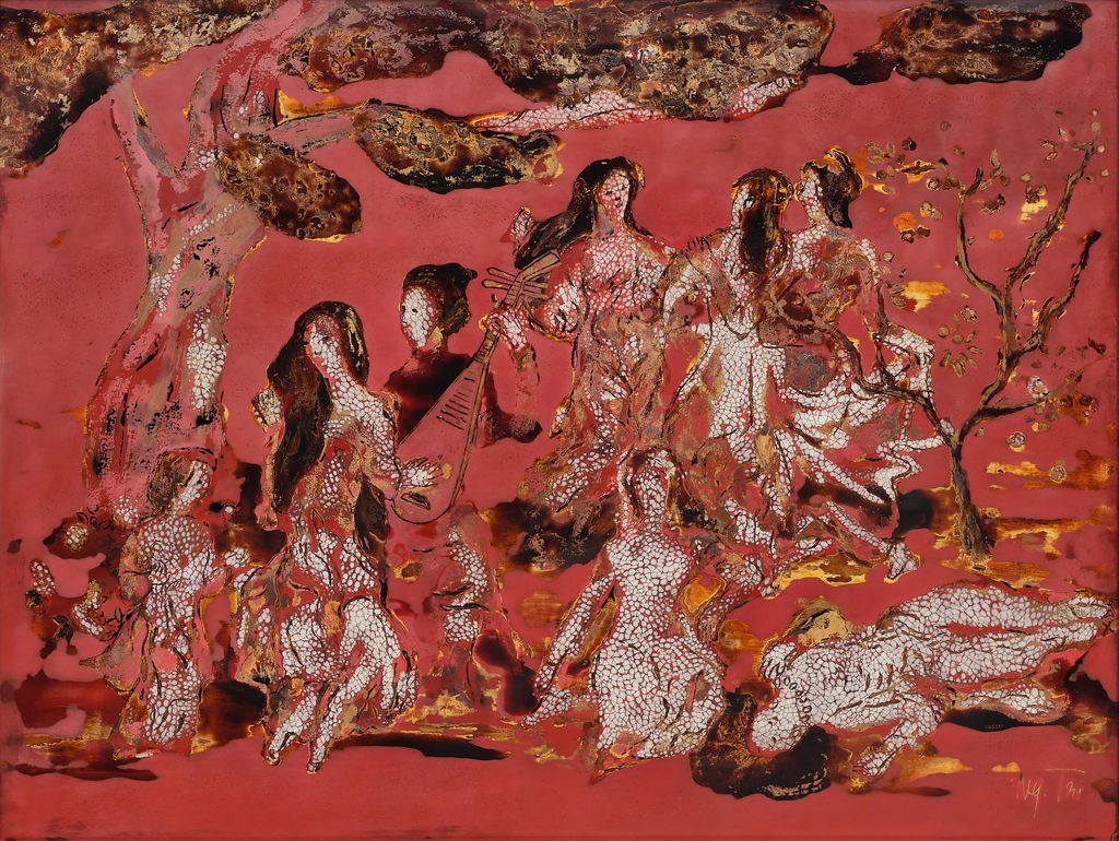 Sonate du pays des fées by Nguyen Gia Tri sold for $125,100.
Image courtesy of Bonhams Cornette de Saint Cyr