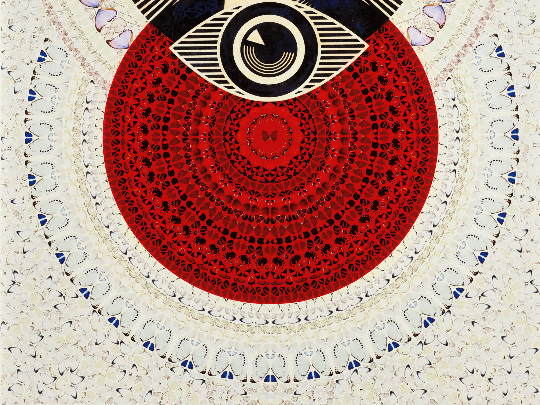 Third Eye Butterfly Mandala (Cream) (Large) image #3