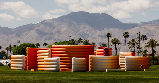Coachella 2026 features art installations by Sabine Marcelis, among others.
