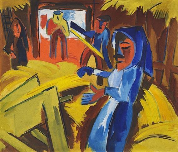 KARL SCHMIDT - ROTTLUFF、FRAU MIT ERNTEHU Karl Schmidt-Rottluff | Frau und Wald (1920) | MutualArt