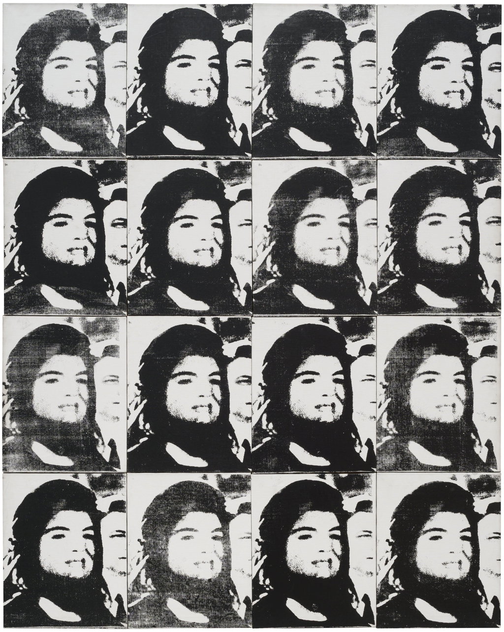 Sixteen Jackies by Andy Warhol sold for $16.23m. Image courtesy of Phillips