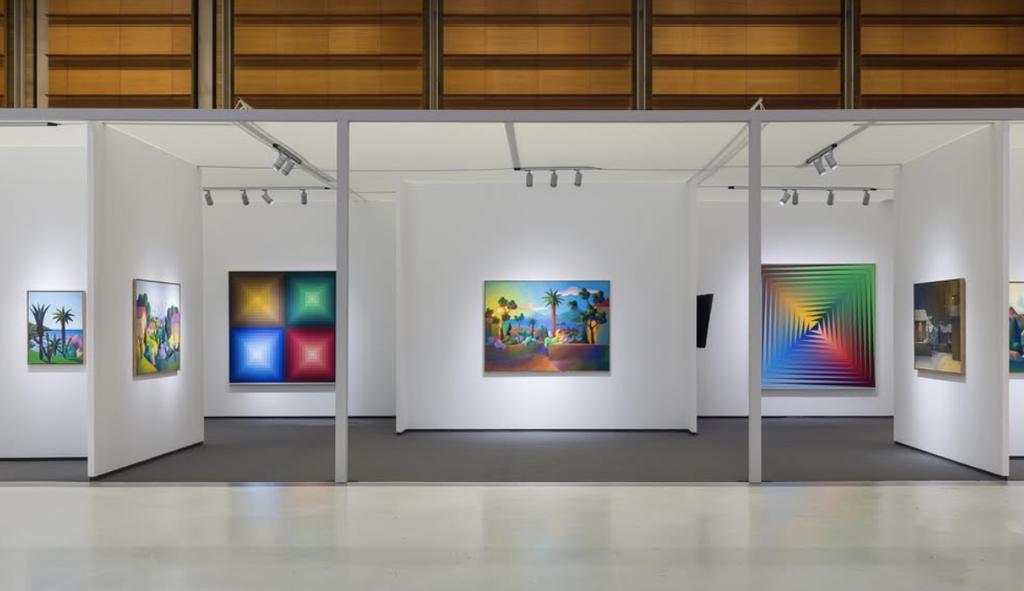 Mazzoleni's booth at Frieze Seoul features works by artists including Agostino Bonalumi, Michelangelo Pistoletto and Salvo, the last of which was snapped up by a VIP collector. Image via Instagram courtesy of the gallery.
