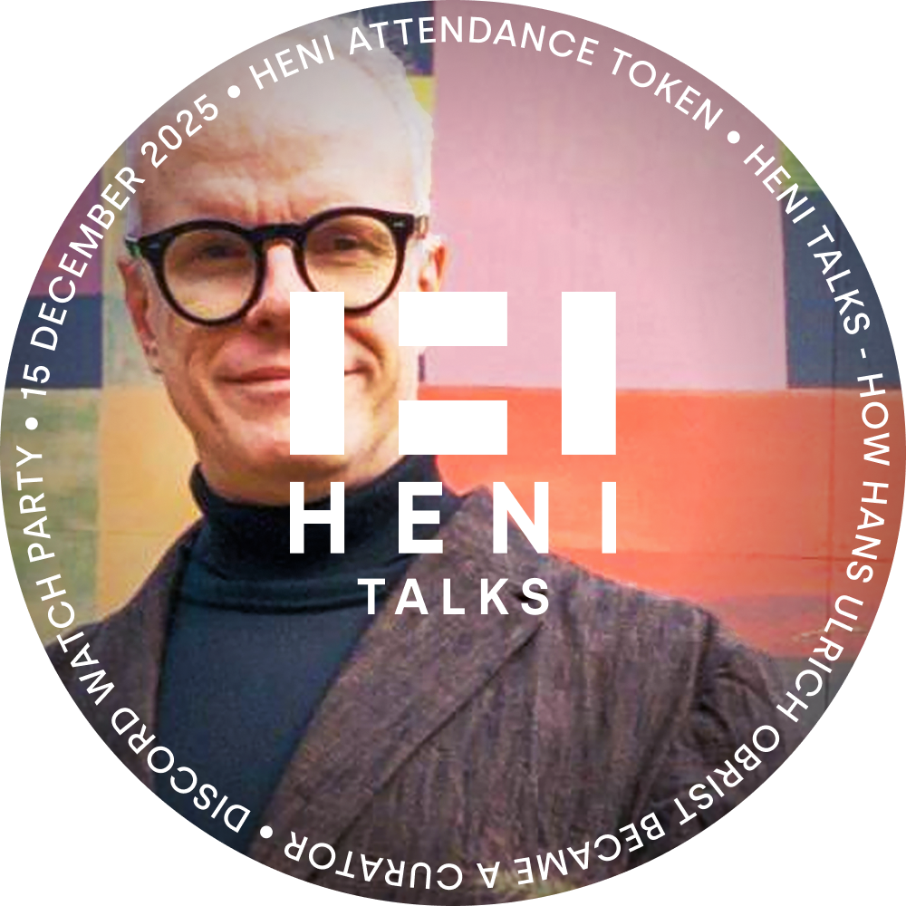 HENI Talks: How Hans Ulrich Obrist Became a Curator Discord Live Watch Party