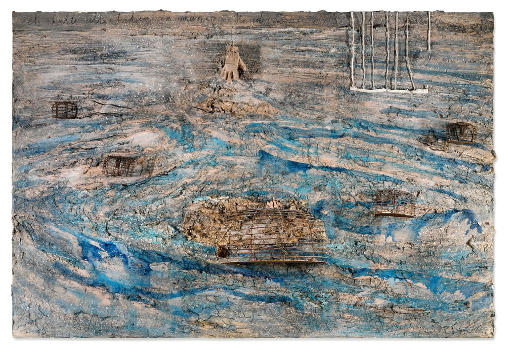 Ich halte alle Indien in meiner hand by Anselm Kiefer estimated at $406,700 (low) to $542,300 (high). Image courtesy of Sotheby's