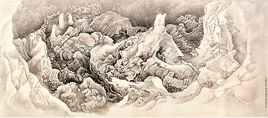 Mountains and Plains in Full View (2013). Sold for $1.28m in 2017. Image courtesy of Beijing Council International Auctions