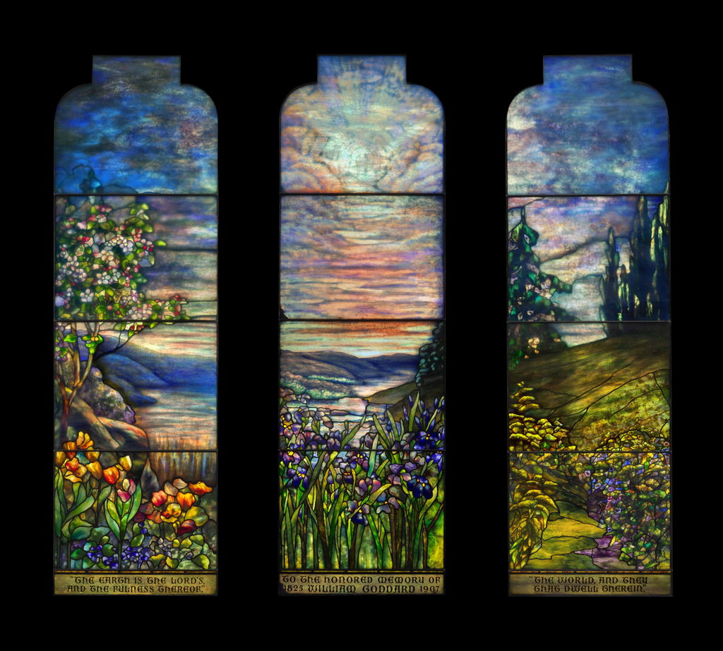 'The Goddard Memorial Window' for St. Luke’s Episcopal Church, East Greenwich, Rhode Island, 1909-1910 by Tiffany Studios sold for $4.29m.
Image courtesy of Christie's
