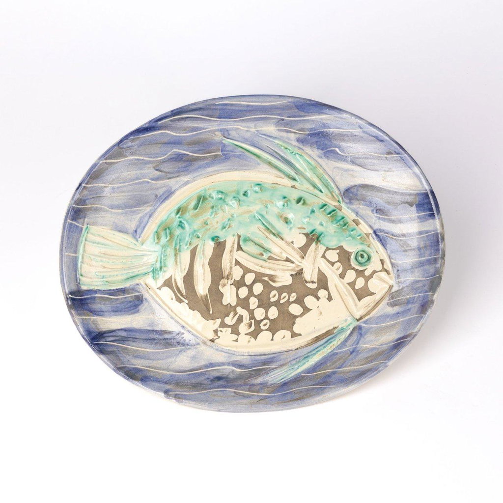”Poisson bleu by Pablo Picasso sold for $19,400. Image courtesy of Grisebach