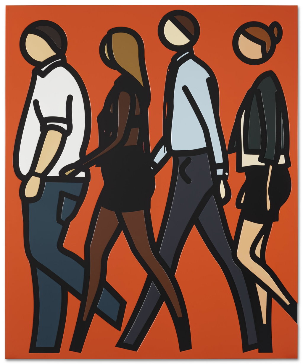 Luca, Harriet, Bobby, Natalie by Julian Opie sold for $68,300. Image courtesy of Christie's