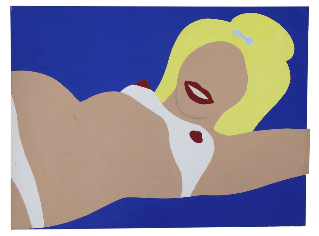 Cut Out Nude with Hairbow by Tom Wesselmann sold for $152,400. Image courtesy of Christie's
