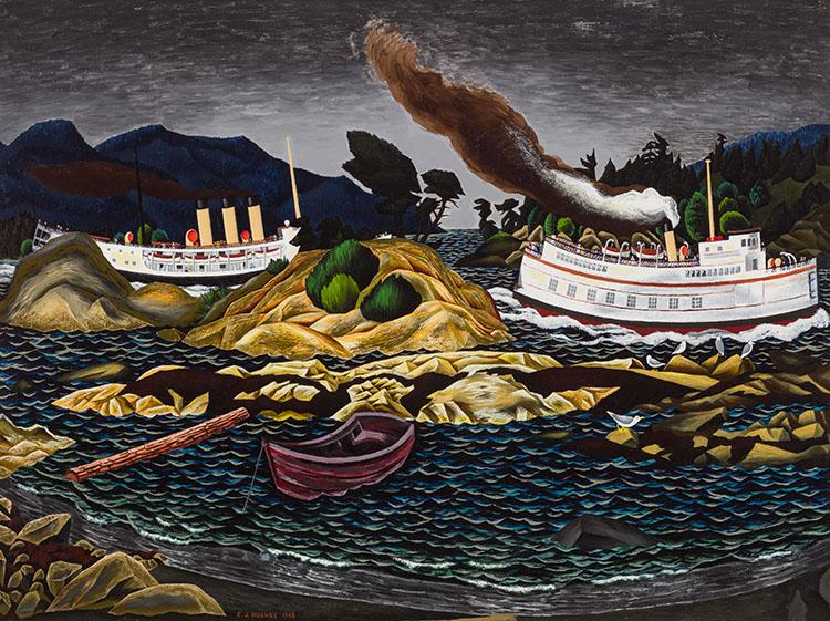 Coastal Boats Near Sidney, BC. Image courtesy of Heffel