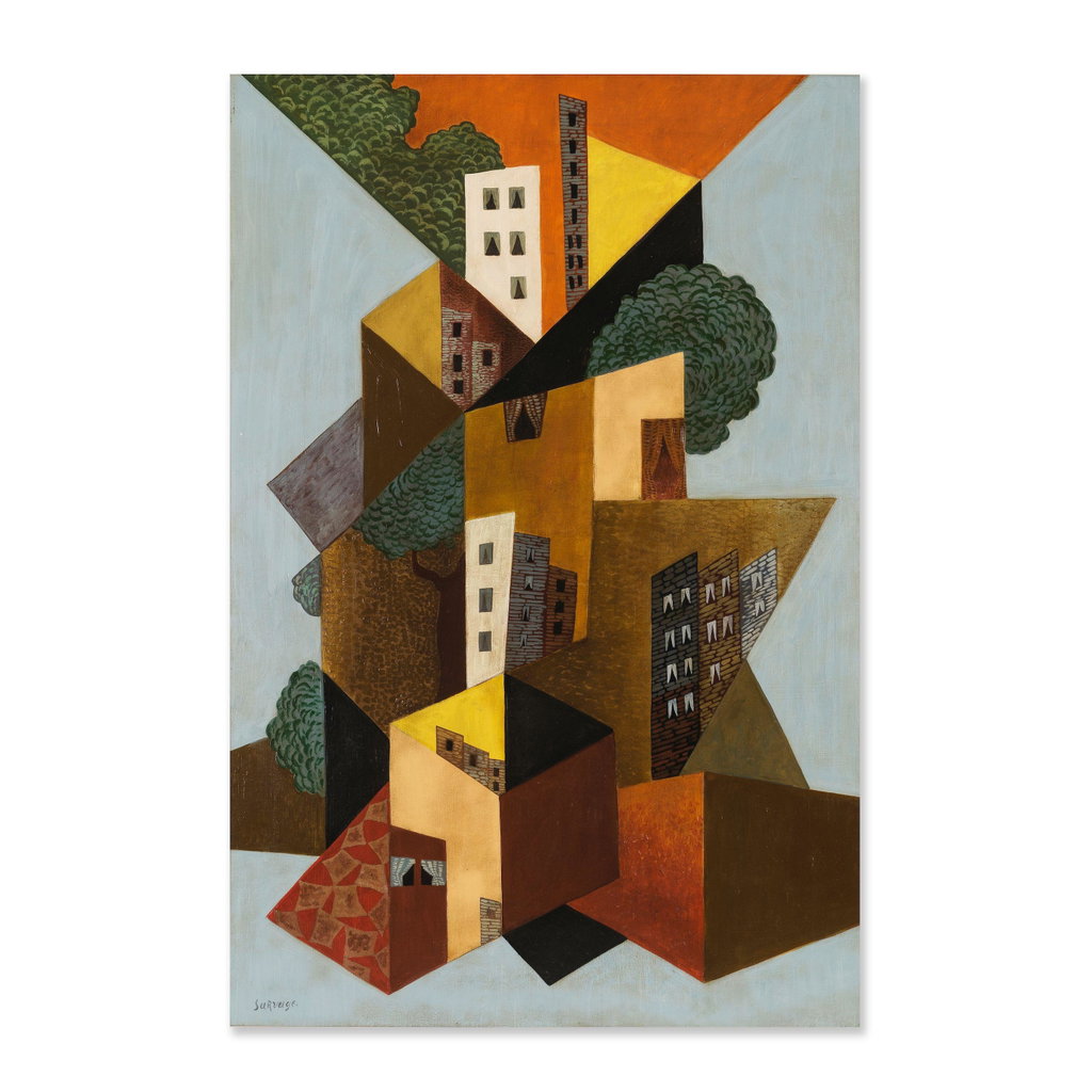City by Leopold Survage sold for $221,900. Image courtesy of Bonhams Cornette de Saint Cyr