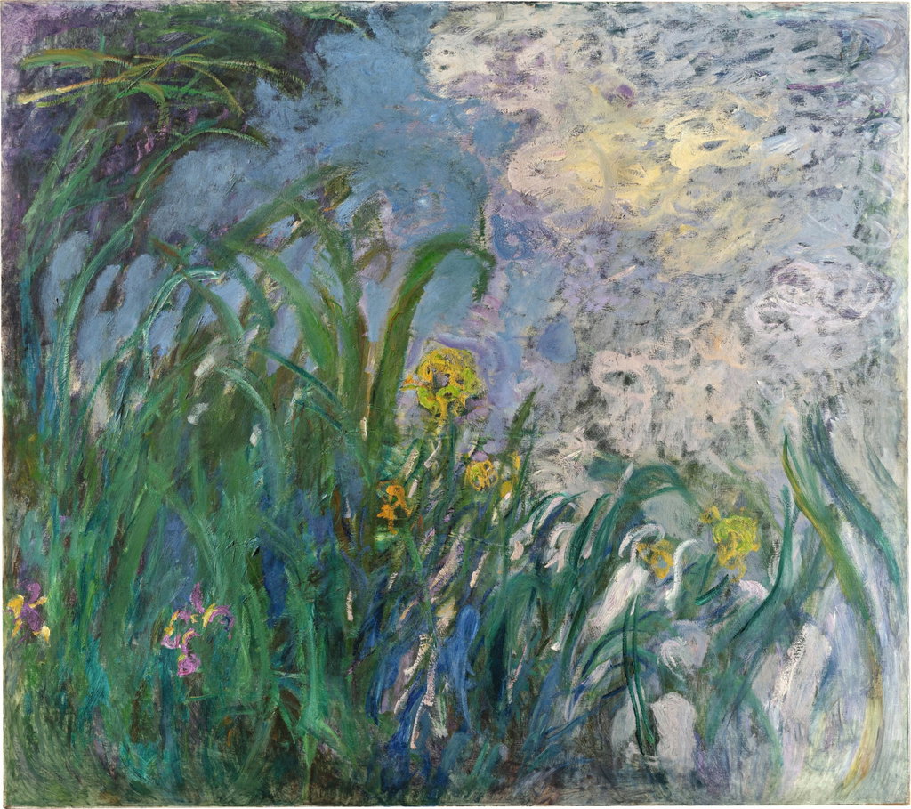 Iris by Claude Monet sold for $56.19m. Image courtesy of Sotheby's