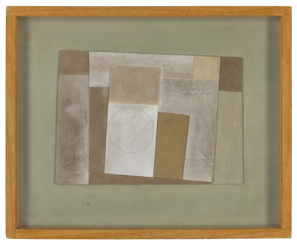 Dec 61 (blue rock) by Ben Nicholson sold for $203,500. Image courtesy of Christie's
