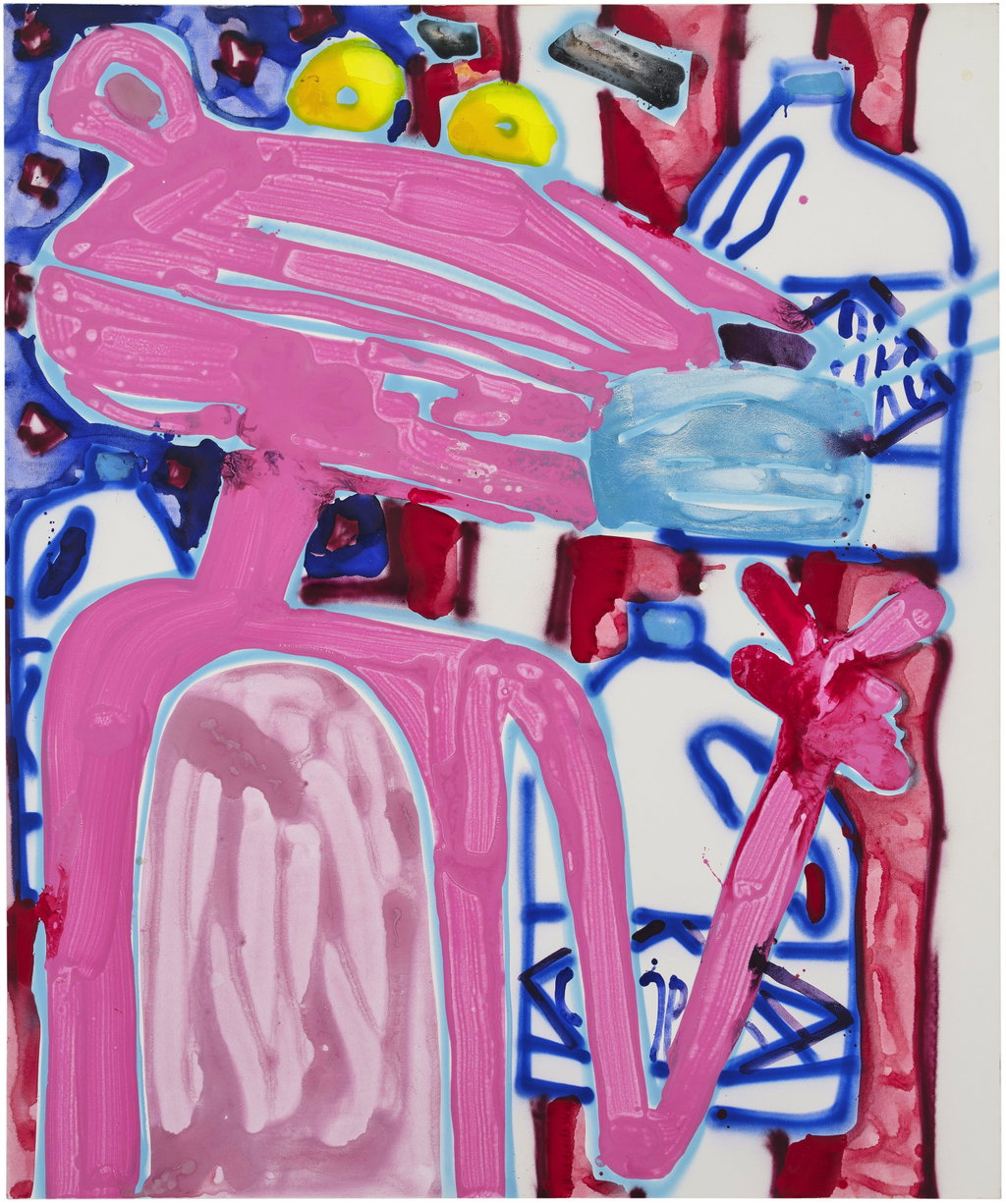 Lies by Katherine Bernhardt sold for $32,900. Image courtesy of Phillips