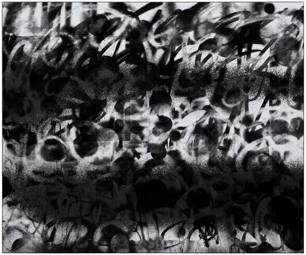 Untitled (Days) by Adam Pendleton sold for $692,300. Image courtesy of Phillips