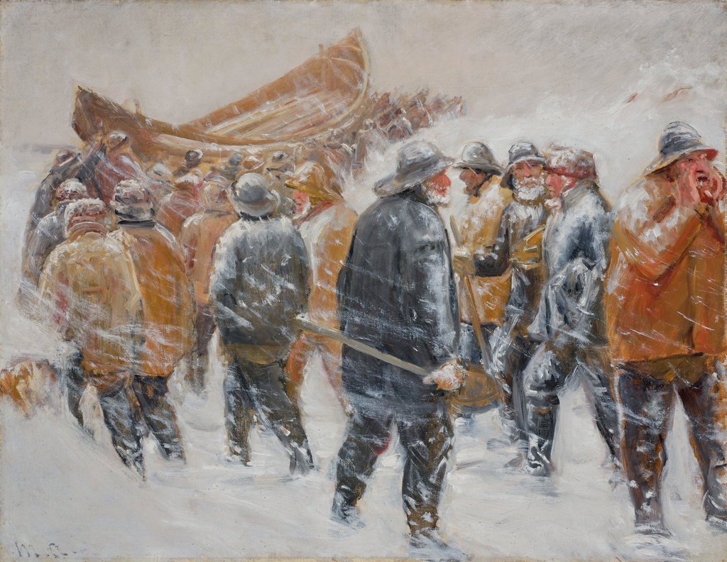 Sketch for "Taking the Lifeboat Through the Dunes" (Skitse til "Redningsbåden køres gennem klitterne"). Image courtesy of Phillips