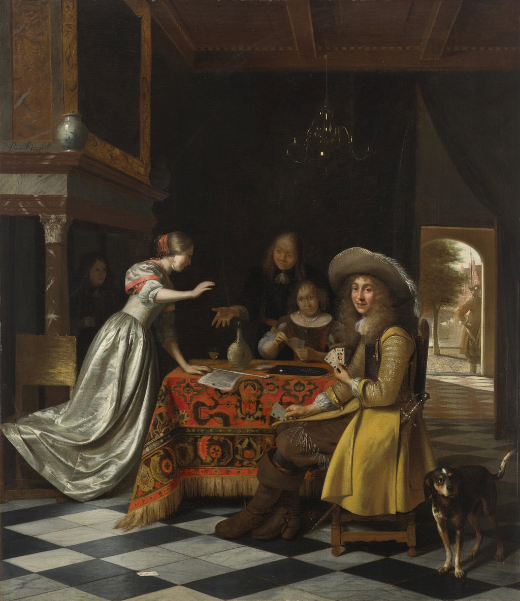 Card players at a table. Image courtesy of Christie's