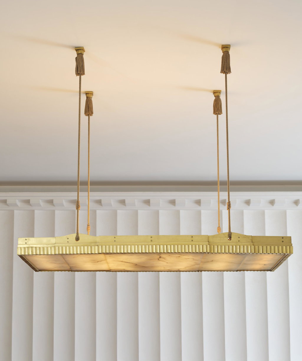 'Vautheret' Pendant Light by Jacques Emile Ruhlmann estimated at $352,100 (low) to $586,800 (high). Image courtesy of Christie's