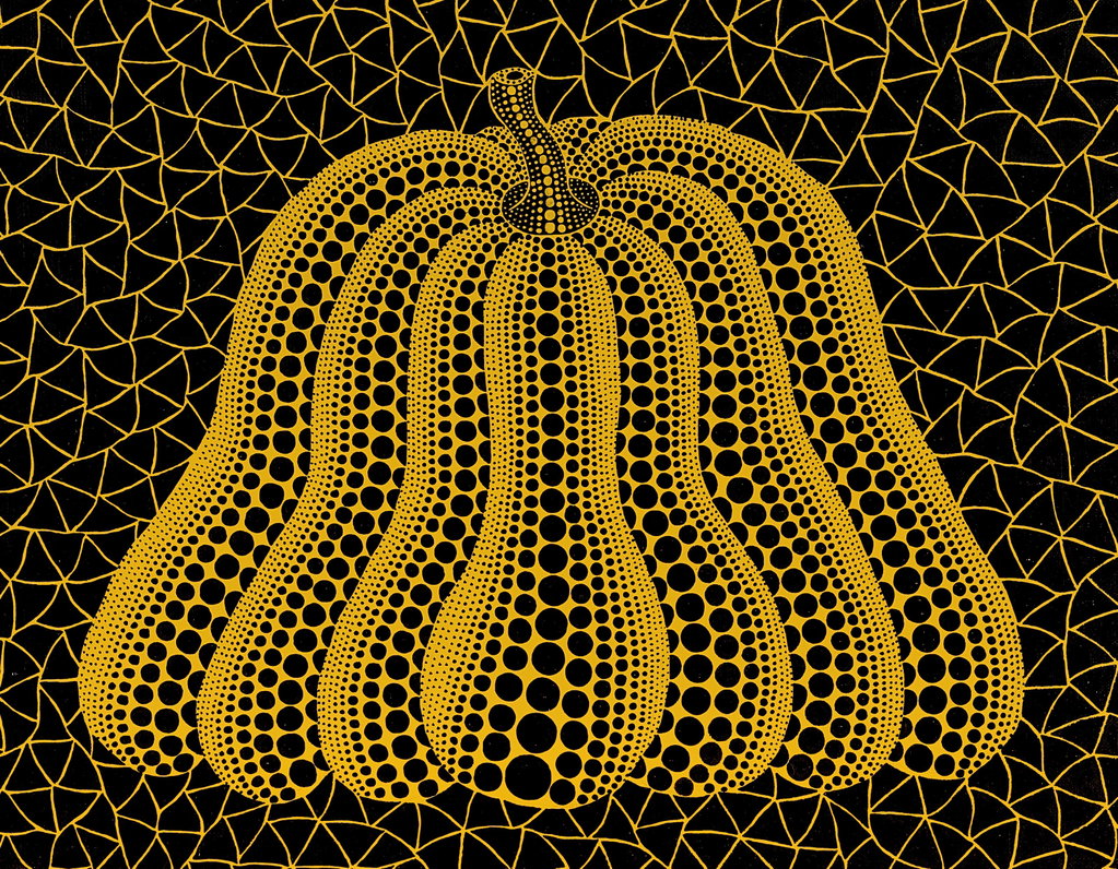 A PUMPKIN (TSS) by Yayoi Kusama estimated at $1.15m (low) to $1.53m (high). Image courtesy of Christie's