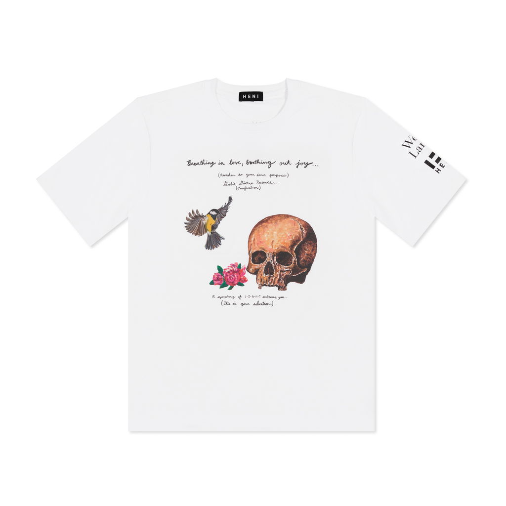 Breathing in love, breathing out joy T-shirt (white) image #1 main image