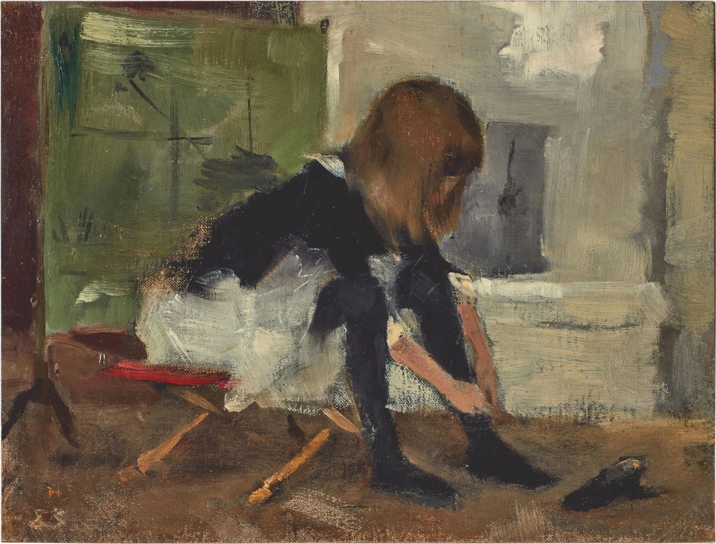 Dancing Shoes by Helene Schjerfbeck sold for $474,300. Image courtesy of Sotheby's