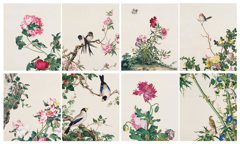 Immortal Blossoms and Everlasting Spring by Lang Shining sold for $982,700.
Image courtesy of Bonhams