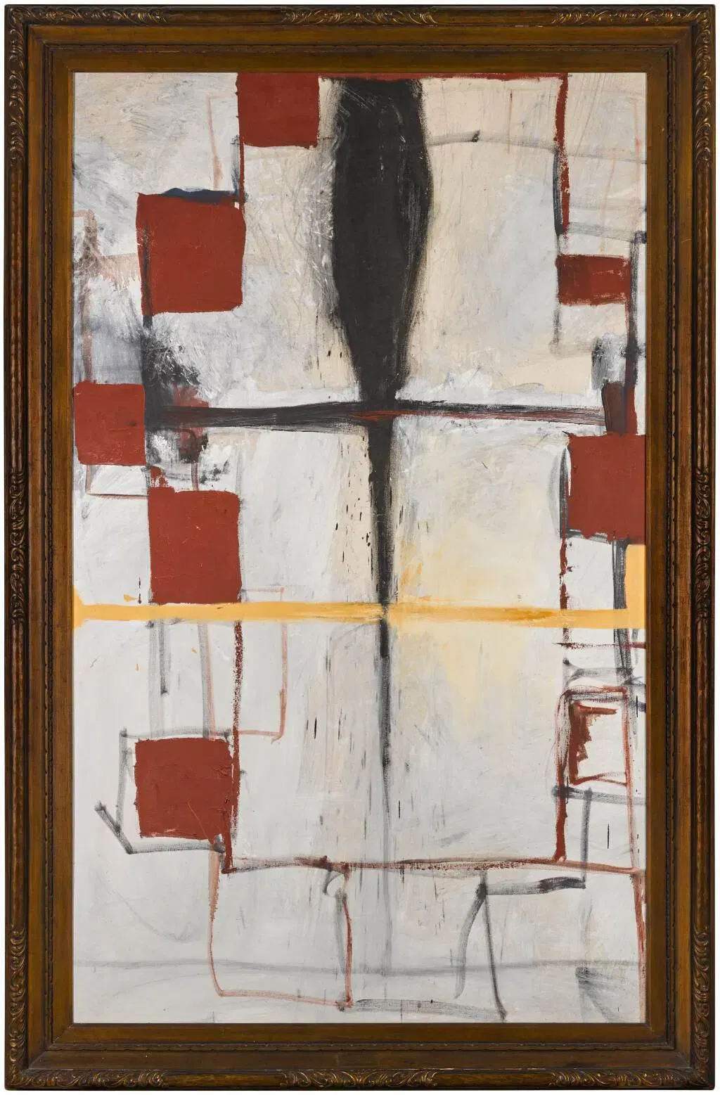 Julian Schnabel's The sound of someone's backbone snapping (1981), which sold for $307,000. Image courtesy of Sotheby's