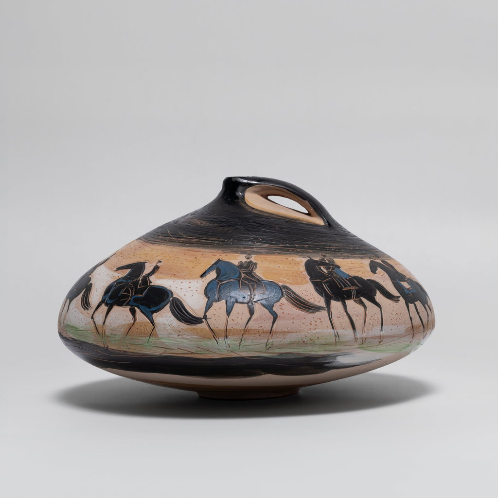 Horse Riding by Andre Brasilier sold for $14,800 (1060% above estimate). Image courtesy of Phillips