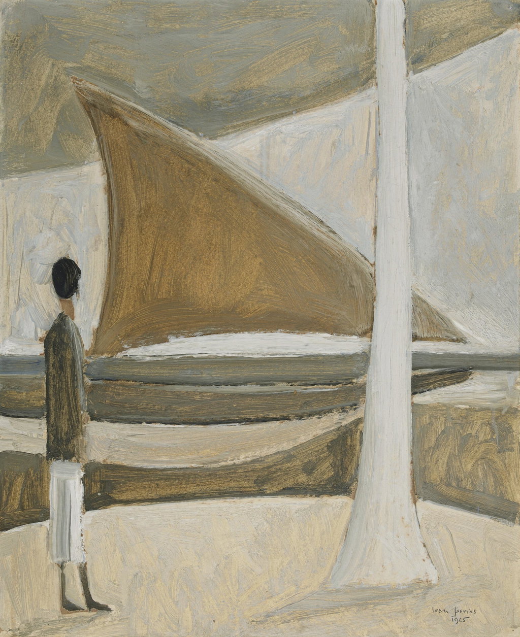 Untitled (Figure on the Shore) (1965). Sold for $63,500 in 2025. Image courtesy of Christie's