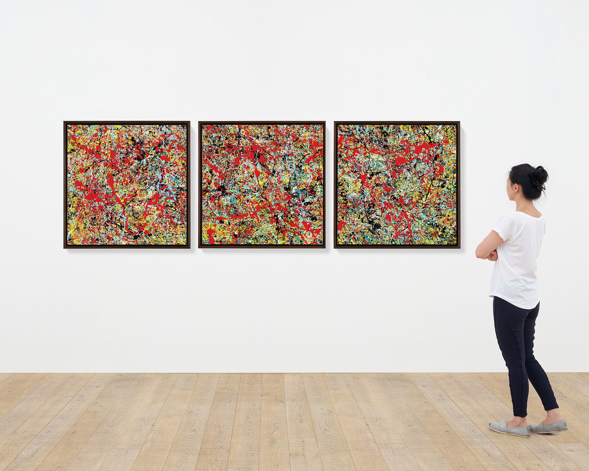 Galaxies in Red scale image