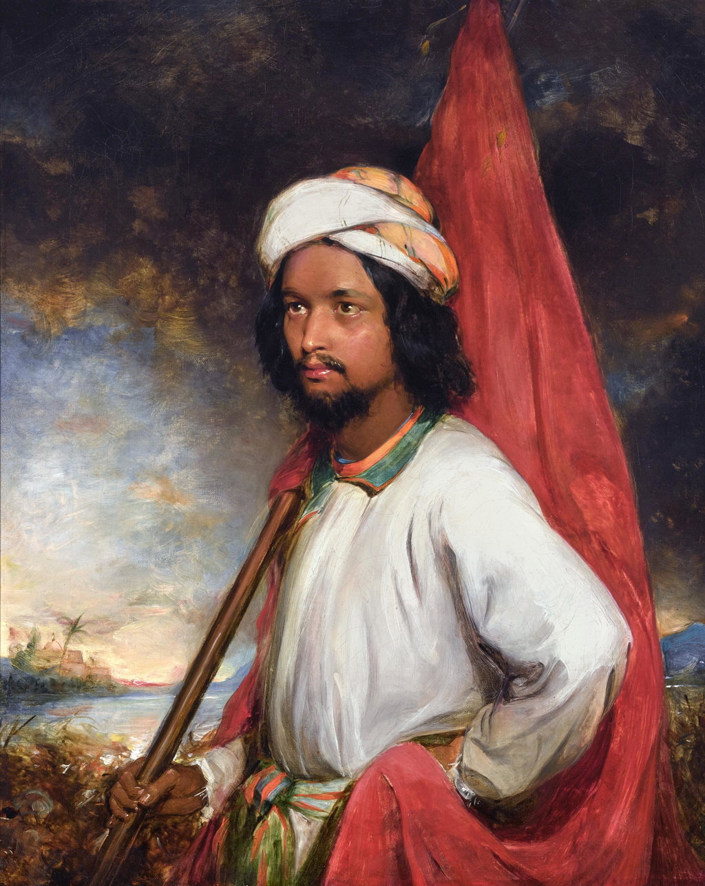 The Standard-Bearer: A Portrait of Rajaram Roy (1817 – c. 1850), son of Raja Ram Mohan Roy (1772 – 1833). Image courtesy of Sotheby's