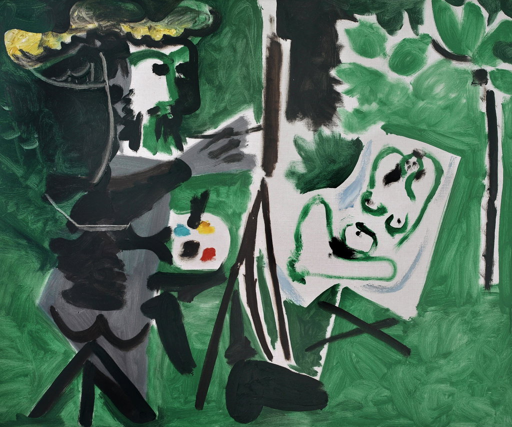 Le peintre et son modèle dans un paysage by Pablo Picasso sold for $3.37m. Image courtesy of Christie's