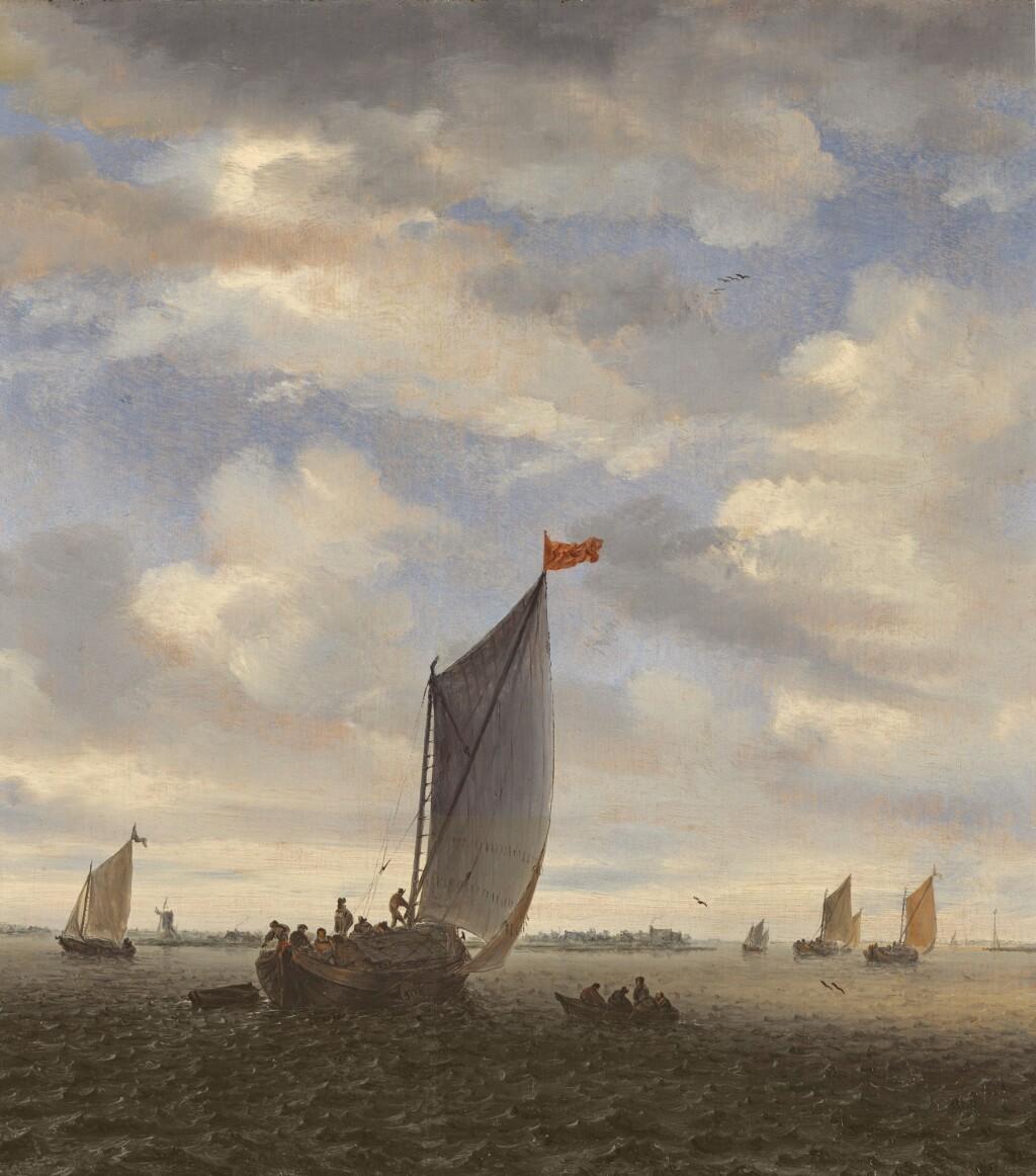 An estuary scene with smalschips on a broad reach before a gentle breeze. Image courtesy of Sotheby's