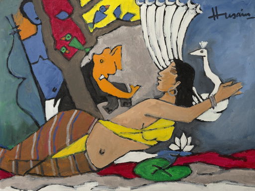 Maqbool Fida Husain Work Heads to Auction