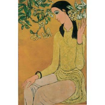 Lady With Champa Flowers (1995). Sold for $30,600 in 2008. Image courtesy of Sotheby's