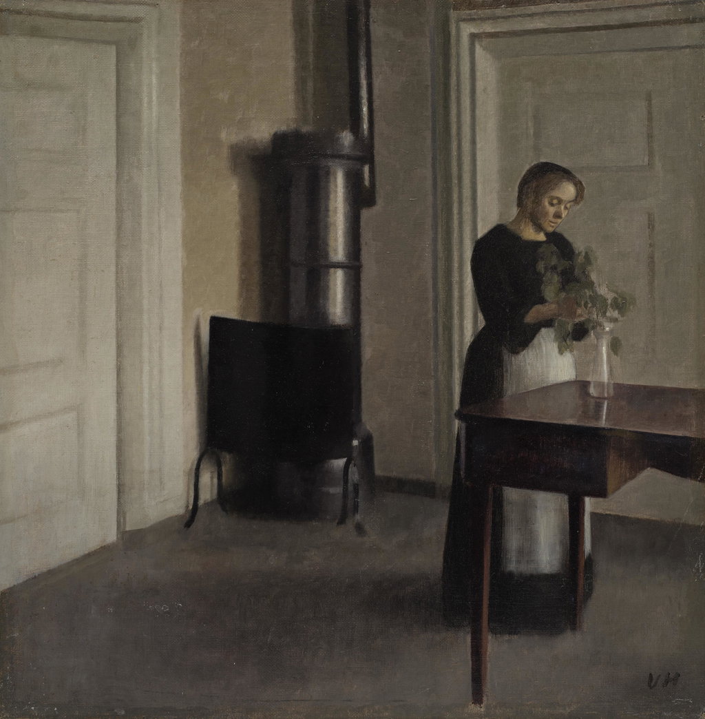 Vilhelm Hammershøi, Interior with Woman. Image courtesy of Phillips.
