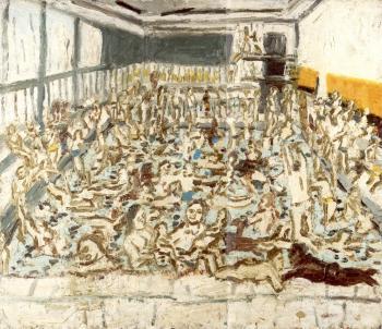 Children's swimming pool 12 o'clock Sunday morning September (1971). Sold for $468,600 in 2001. Image courtesy of Sotheby's