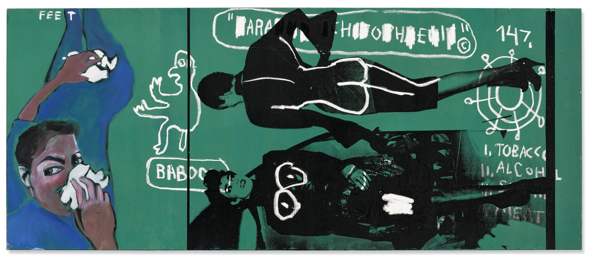 Jean-Michel Basquiat, Francesco Clemente And Andy Warhol