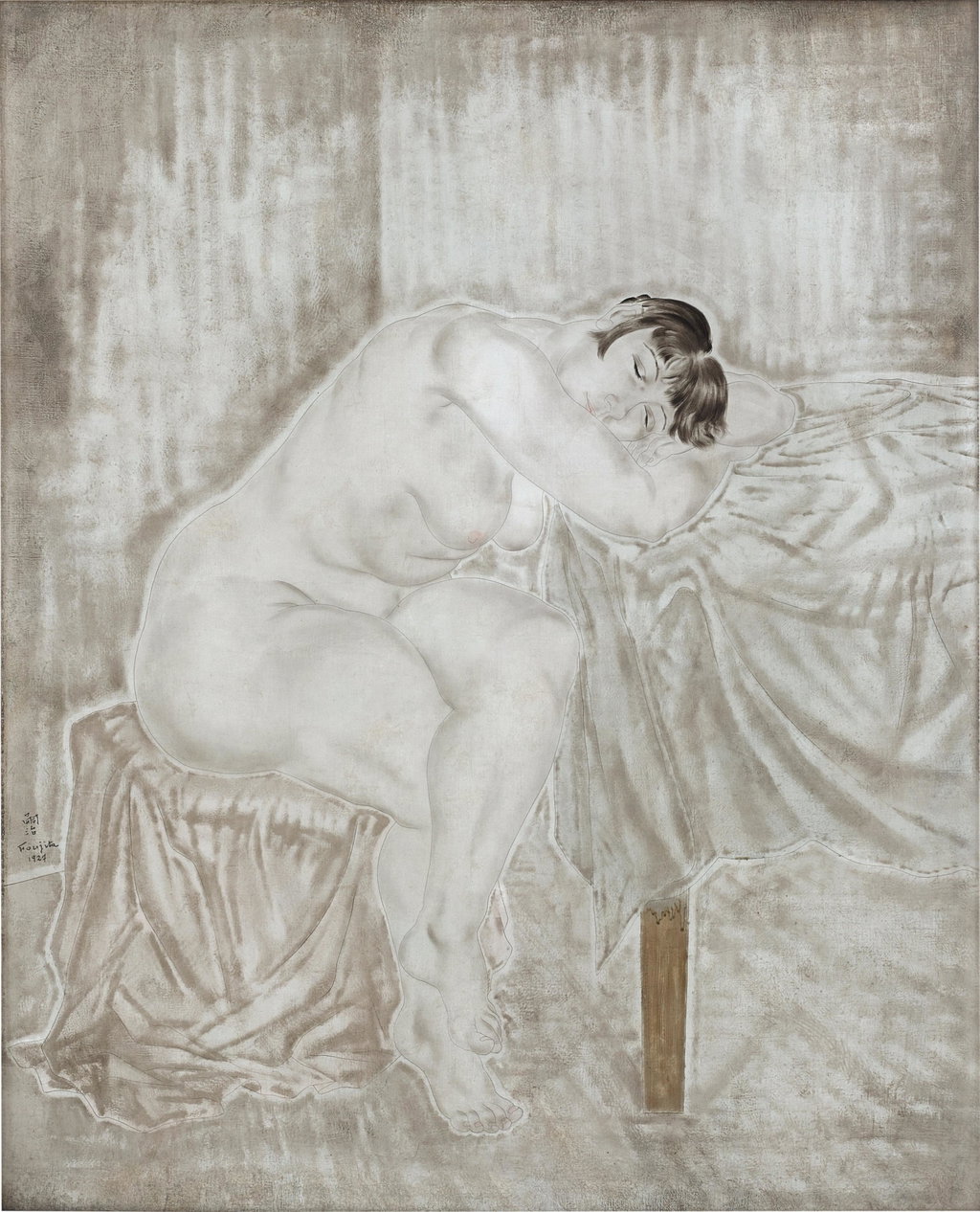 Nu assoupi sur la table by Tsuguharu Foujita sold for $1.06m. Image courtesy of Sotheby's