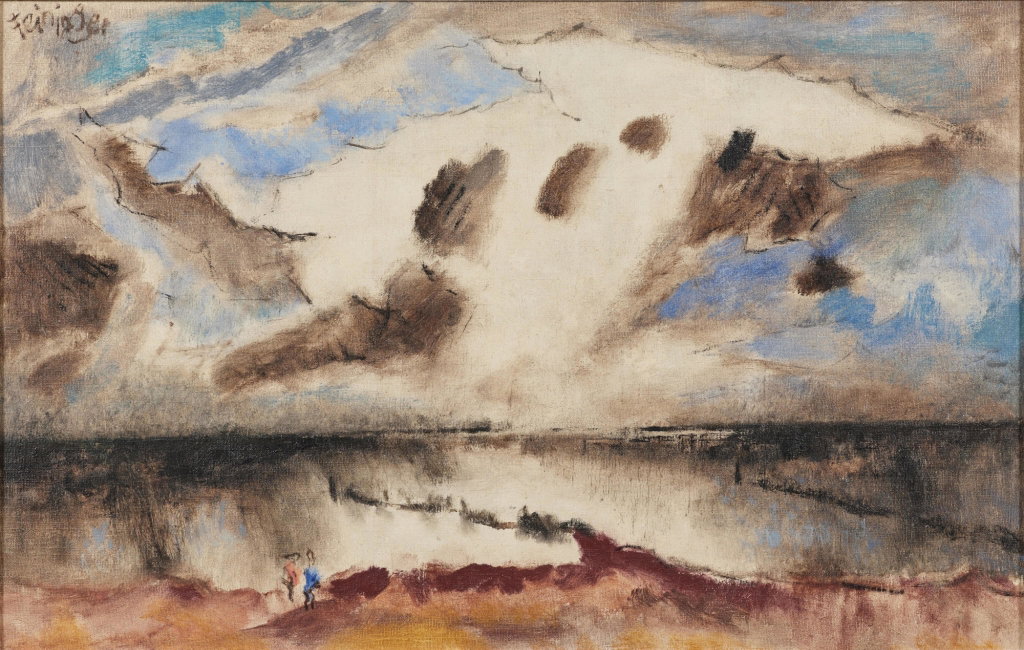 The Big Cloud by Lyonel Feininger sold for $193,800. Image courtesy of Sotheby's