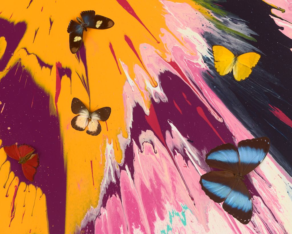 Beautiful Love in the Physical Painting (with Butterflies) 4