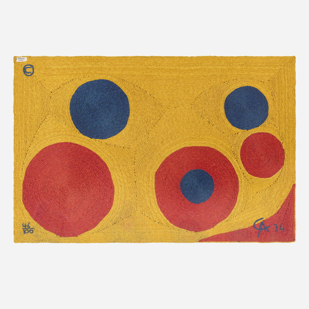 Sun tapestry by After Alexander Calder sold for $24,300. Image courtesy of Rago