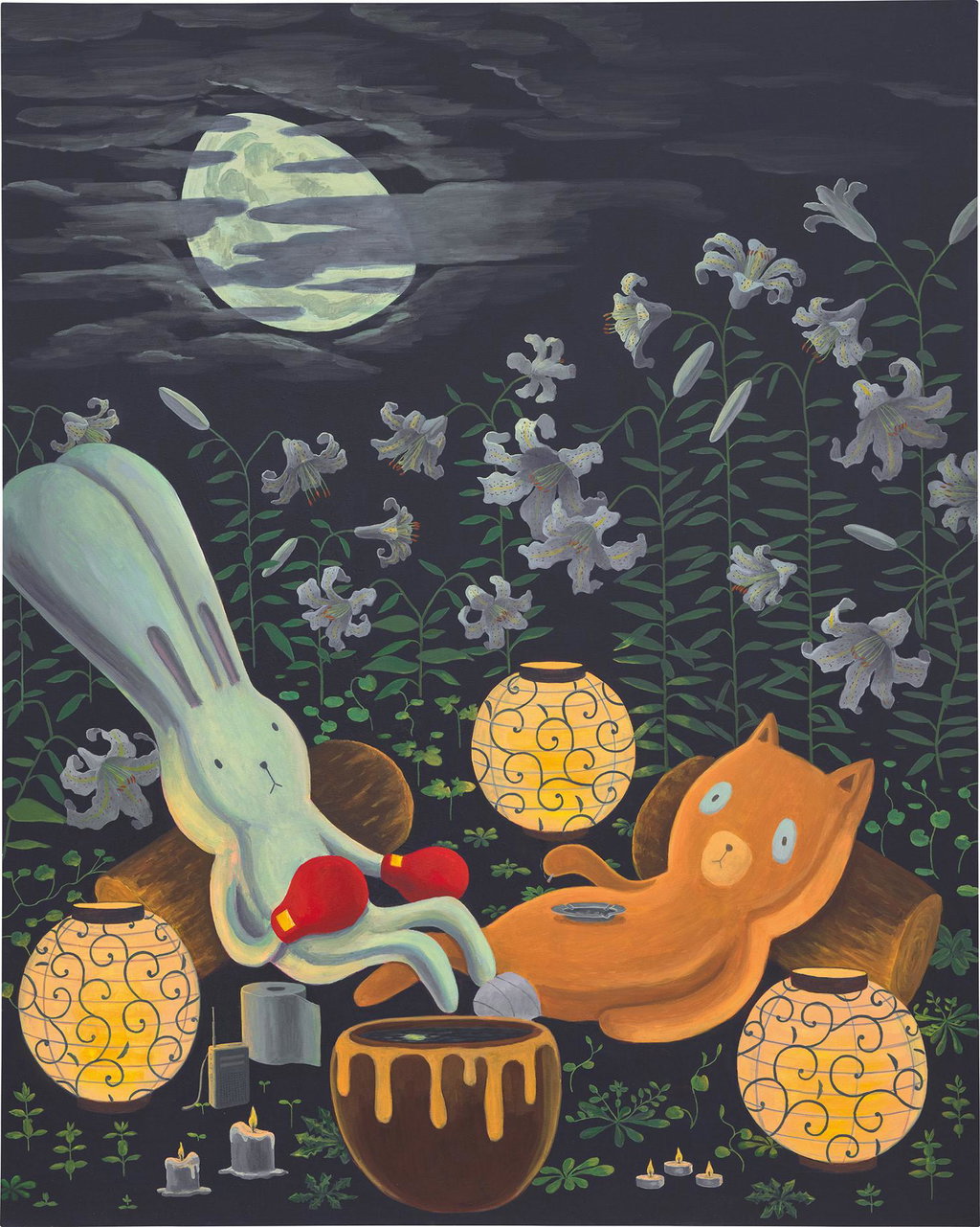 We Are Still Here Even Though the Moon Is Clouded (During the Lockdown) (After Sargent) (2020). Sold for $298,900 in 2021. Image courtesy of Phillips