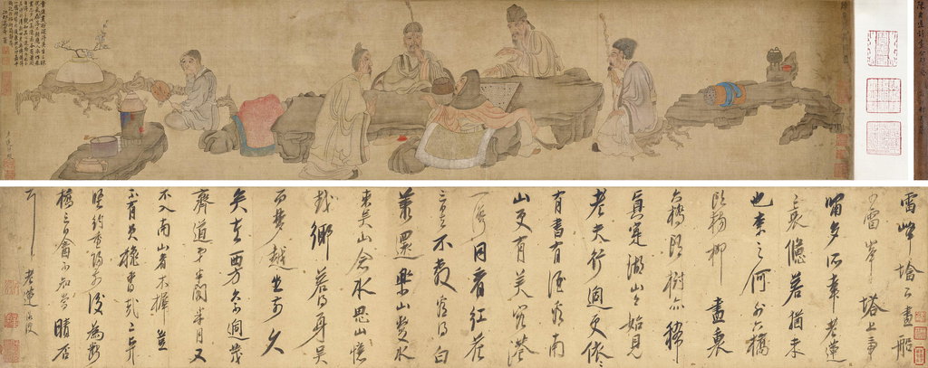 Gathering of Reclusive Sages and Poetry Drafts by Chen Hongshou estimated at $1.02m (low) to $1.91m (high). Image courtesy of Christie's
