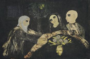 The cloth of Maya (1992). Sold for $37,400 in 2006. Image courtesy of Saffronart