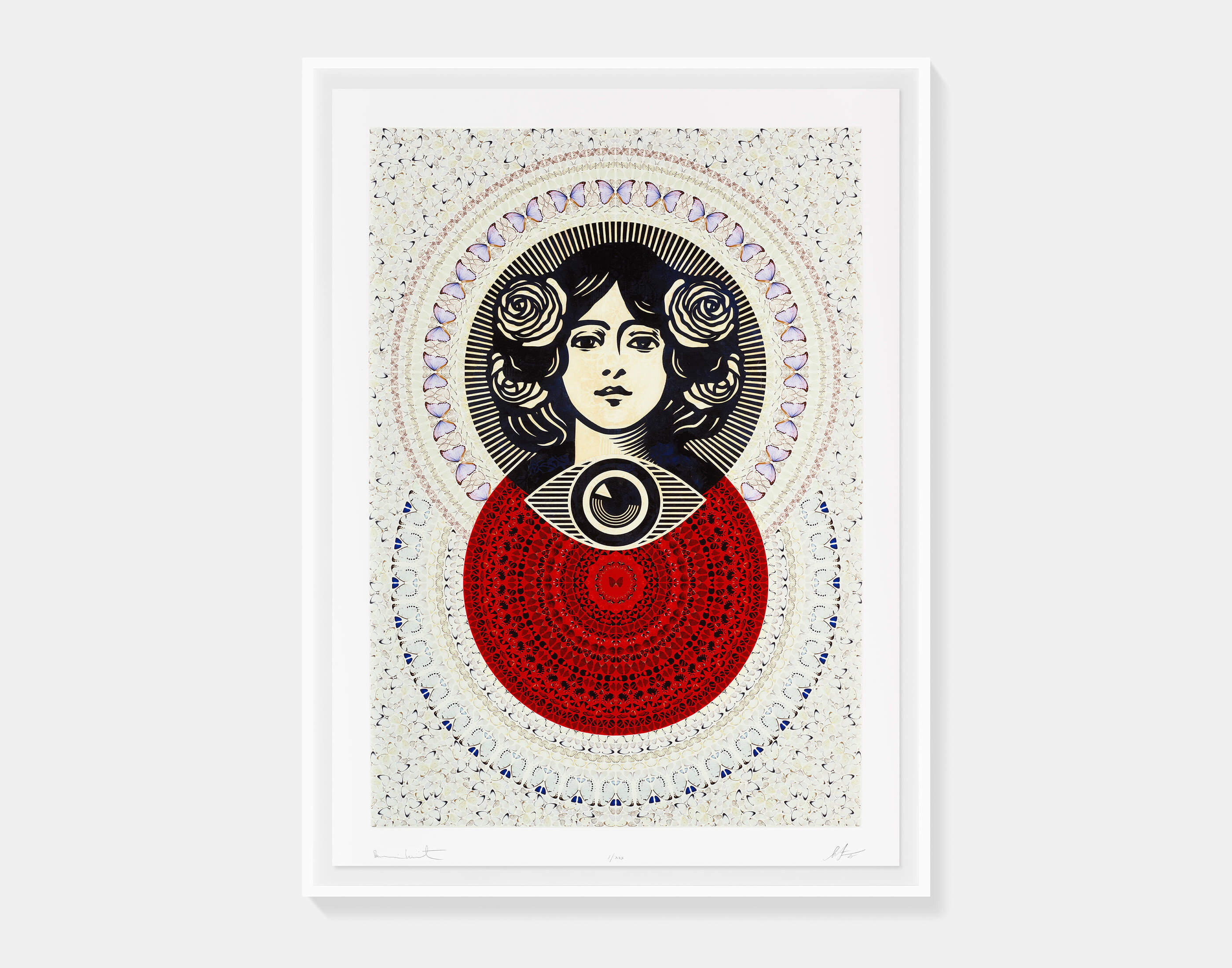 Third Eye Butterfly Mandala by Shepard Fairey & Damien Hirst