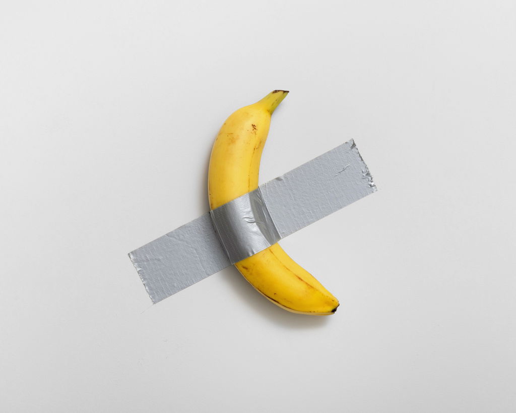 Maurizio Cattelan banana and duct tape sells for $6.24m, 500% Above Estimate