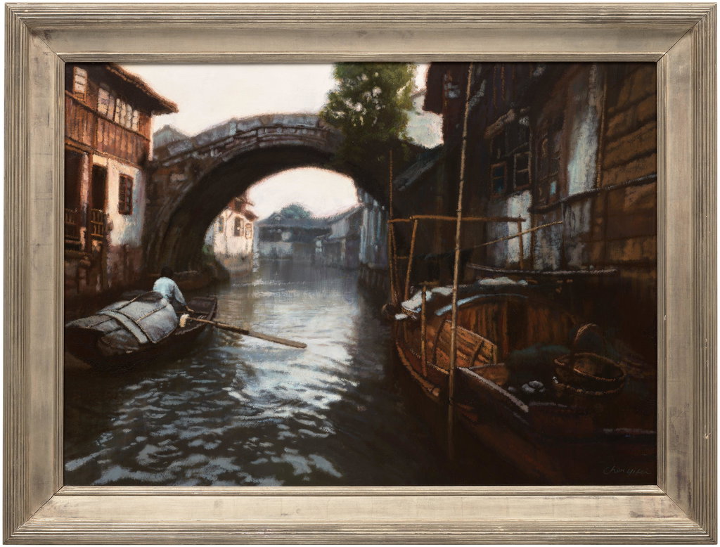 Late Afternoon (Suzhou) by Chen Yifei sold for $263,700. Image courtesy of Phillips